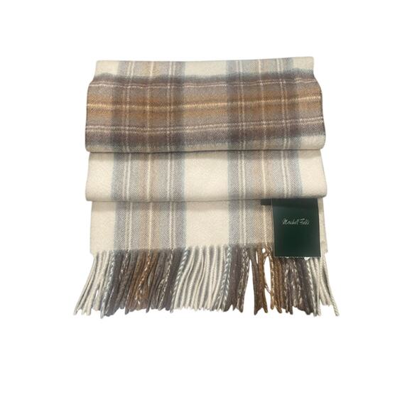 Vintage Marshall Field’s 100% Cashmere Plaid Scarf | Made in Scotland | NWT - Picture 1 of 6